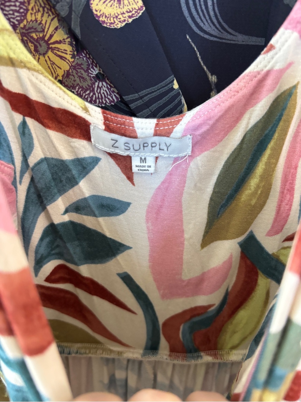 Z Supply Multicolor Leaf-Print Maxi Boho Dress - Picture 7 of 7